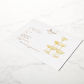 Champagner Tower Gold Text Brautparty Gold Folieneinladung (Gedreht)
