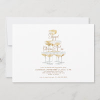 Champagner Tower Gold Text Engagement Party III