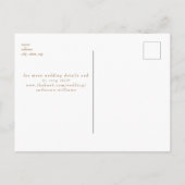 Champagner Tower Gold Text Hochzeit Einladung Postkarte (Rückseite)