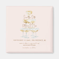 Champagner Tower Gold Text Hochzeit Sichern Sie da
