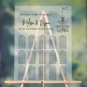 Champagner Tower Hochzeitkarte mit mattierten Sitz Acrylschild (Neutral)