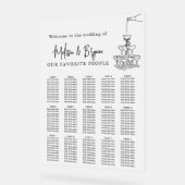 Champagner Tower Hochzeitkarte mit mattierten Sitz Acrylschild (Winkel)