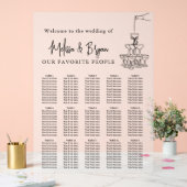 Champagner Tower Hochzeitkarte mit mattierten Sitz Acrylschild (Hochzeit)