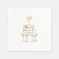 Champagner Tower Individuellen Namens Wedding Cock