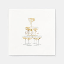 Champagner Tower Individuellen Namens Wedding Cock