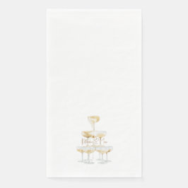 Champagner Tower Individuellen Namens Wedding II Serviette