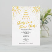 Champagner Tower Silvester Dinner Cocktail Bash Folieneinladung (Stehend vorne)