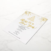 Champagner Tower Silvester Dinner Cocktail Bash Folieneinladung (Gedreht)