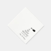 Champagner Tower Sketch Individuelle Name Wedding Serviette (Ecke)