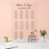 Champagner Tower Wedding 10 Tische Sitzkarte Acrylschild (Hochzeit)