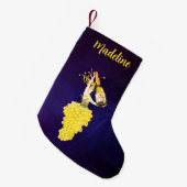 Champagner-Trauben Kleiner Weihnachtsstrumpf (Vorderansicht (hängend))