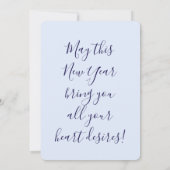 Champagner-Trauben Neujahr Feiertagskarte (Rückseite)