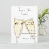 Champagner-Trinkspruch Save The Date (Stehend Vorderseite)