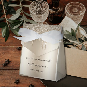 Champagner-Tropf-Glitzer-Quinceanera-Geschenkboxen Geschenkschachtel