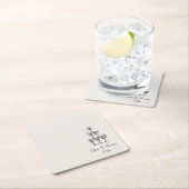 Champagner-Turm-Doodle benutzerdefinierter Name Ho Rechteckiger Pappuntersetzer (Vor Ort)