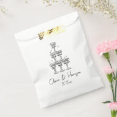Champagner-Turm-Doodle mit individuellem Namen zur Geschenktütchen (Versiegelt)