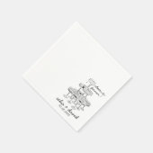 Champagner-Turm-Hochzeit Serviette (Ecke)