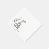 Champagner-Turm Prost benutzerdefinierte Hochzeits Serviette (Ecke)