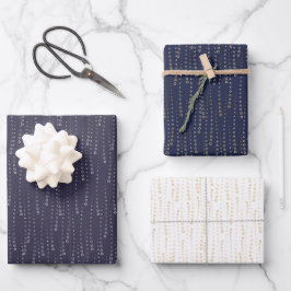 Champagner, Twilight, Mitternacht-Neujahrsjubeln Geschenkpapier Set