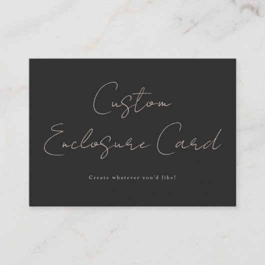 Champagner und Black Wedding Begleitkarte (Vorderseite)