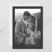 Champagner und Black Wedding Save The Date (Rückseite)