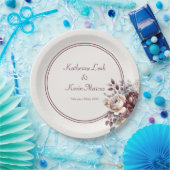 Champagner- und Burgandy-Hochzeit Pappteller (Party)