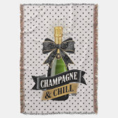 Champagner und Chill Throw Blanket Decke (Vorderseite Vertikal)