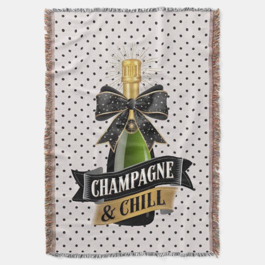 Champagner und Chill Throw Blanket Decke (Vorderseite Vertikal)
