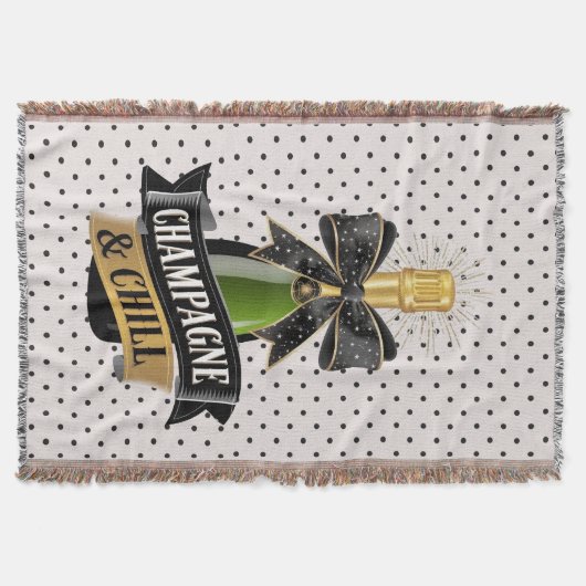Champagner und Chill Throw Blanket Decke (Vorderseite)