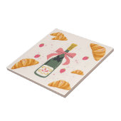 Champagner und Croissants Fliese (Seite)