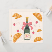 Champagner und Croissants Karte (Vorderseite/Rückseite Beispiel)