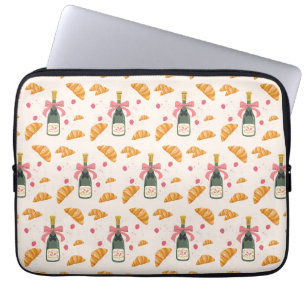 Champagner und Croissants Laptopschutzhülle
