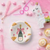 Champagner und Croissants Pappteller (Party)