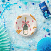 Champagner und Croissants Pappteller (Party)