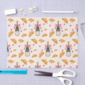 Champagner und Croissants Seidenpapier (Handwerk)