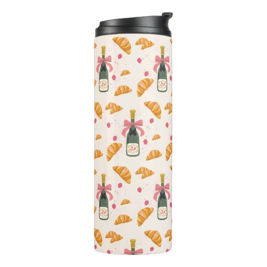 Champagner und Croissants Thermosbecher (Nach links gedreht)