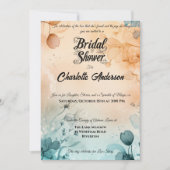 Champagner und Dusty Blue mit Lace Brautparty Einladung (Vorderseite)