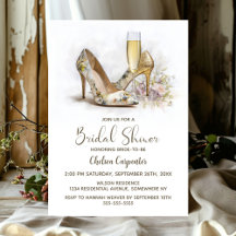 Champagner und elegante Blumen-Hochhackerschuhe