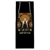 Champagner und Feuerwerk Silvester 2019 Geschenktüte Für Weinflaschen (Rückseite)