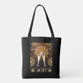 Champagner und Feuerwerk Silvester 2019 Tasche (Rückseite)