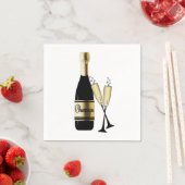 Champagner und Flöten Serviette (Beispiel)