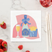 Champagner und Fries Serviette (Beispiel)