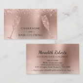Champagner und Haarfärbemittel Rose Gold Fossil Gl Visitenkarte (Vorne/Hinten)