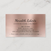 Champagner und Haarfärbemittel Rose Gold Fossil Gl Visitenkarte (Rückseite)