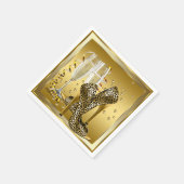 Champagner und High Heel Shoes Serviette (Ecke)