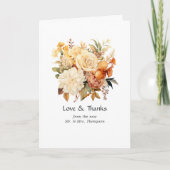 Champagner und Hochzeit von Elfenbein Dankeskarte (Vorderseite)