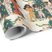 Champagner und Holiday Girls Night Geschenkpapier (Rolleneckpunkt)