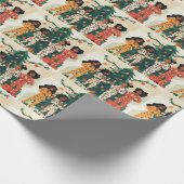 Champagner und Holiday Girls Night Geschenkpapier (Ecke)