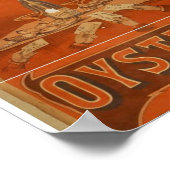 Champagner und Oysters Vintag Theater Poster (Ecke)