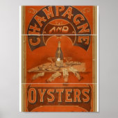 Champagner und Oysters Vintag Theater Poster (Vorne)